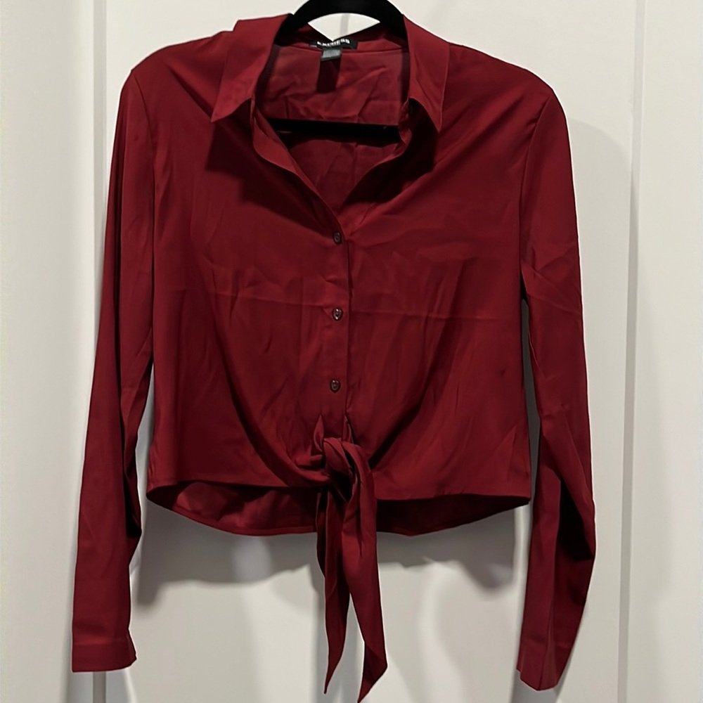 Express Ruby Tie Front Portofino Shirt